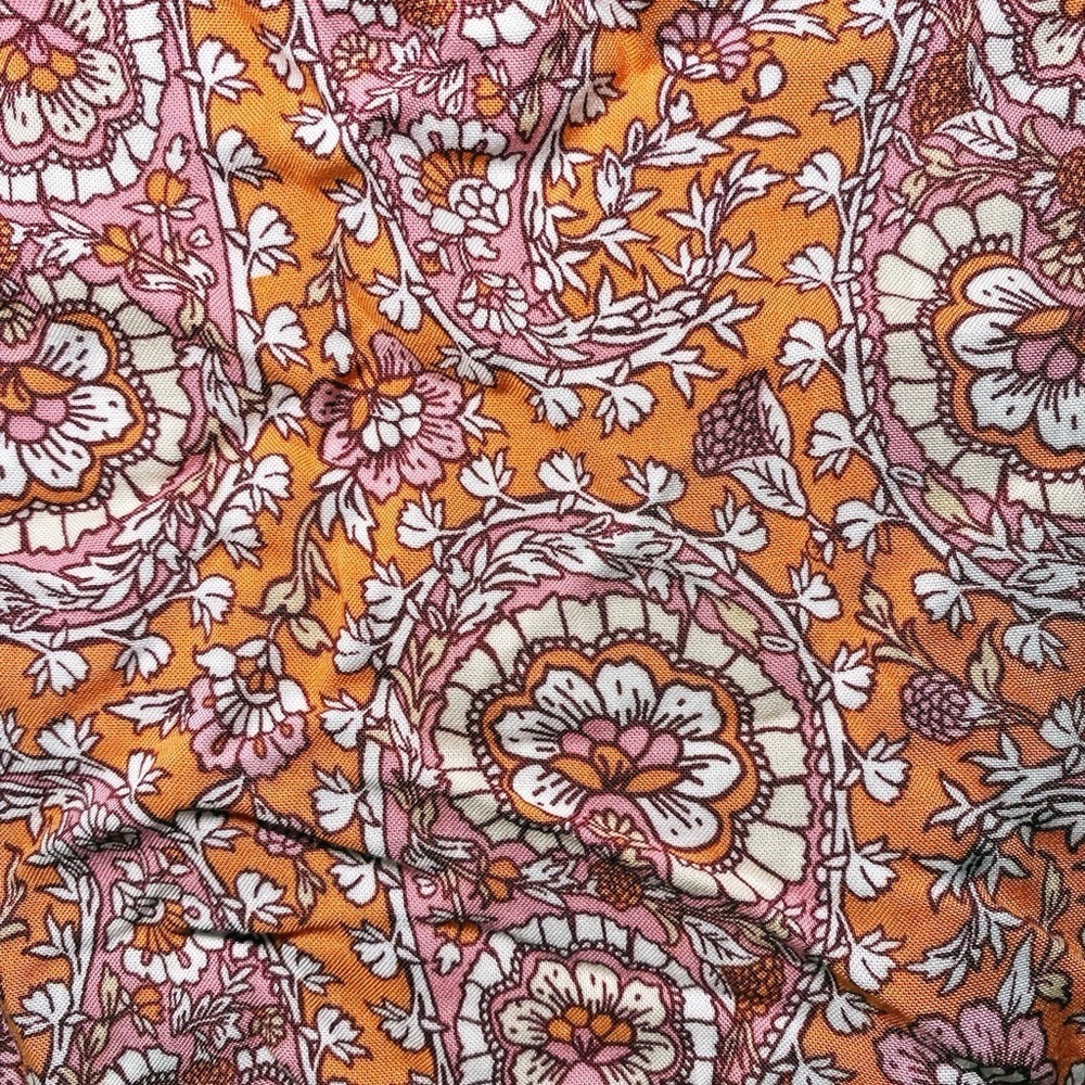 Mason & Belle Women's Paisley Print Top - Orange, Pink, and White - Picture 13 of 13